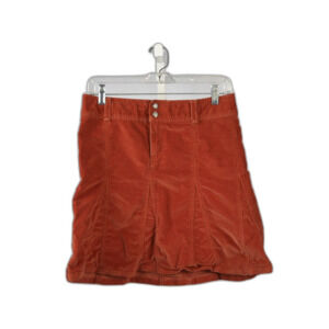 Athleta Whenever Lightweight Corduroy Orange Flare Retro 90s Skirt Size 4